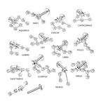 Starsign Flatback Stud