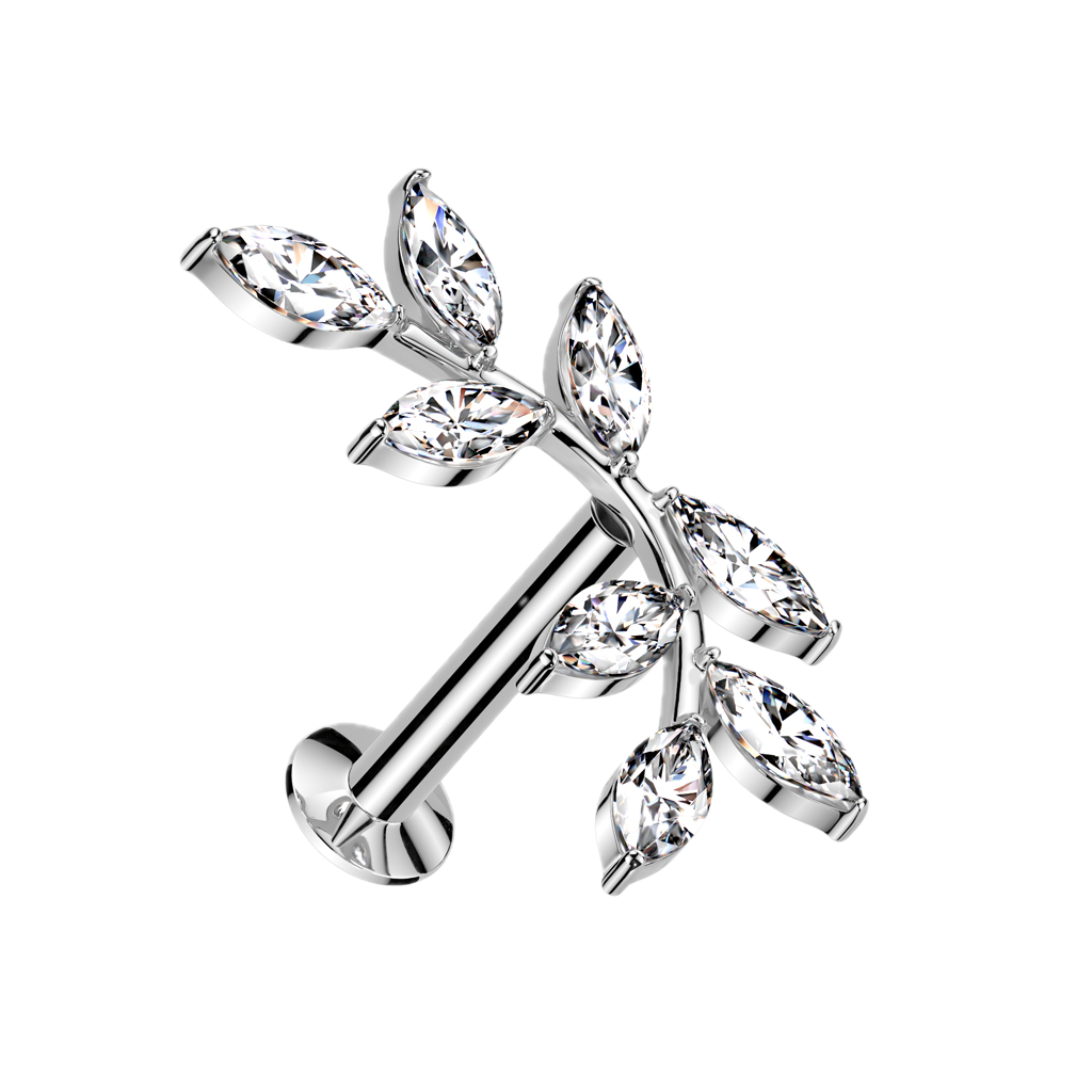 Vine Sparkle Flatback Stud