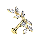 Vine Sparkle Flatback Stud
