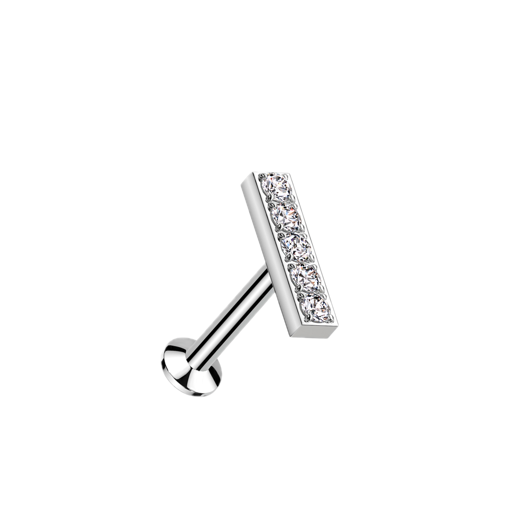Bar Sparkle Flatback Stud