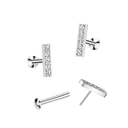 Bar Sparkle Flatback Stud