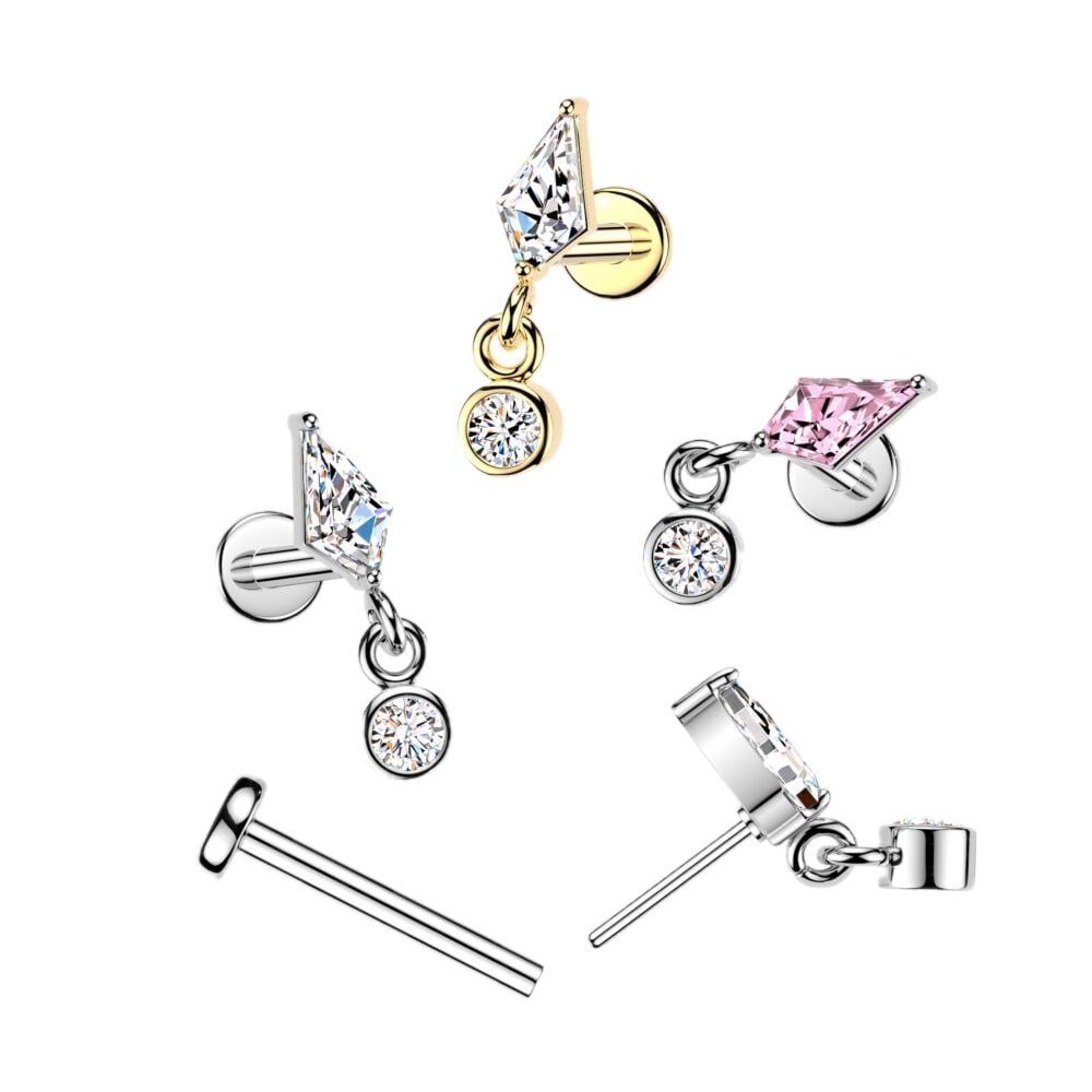 Kite Drop Flatback Stud