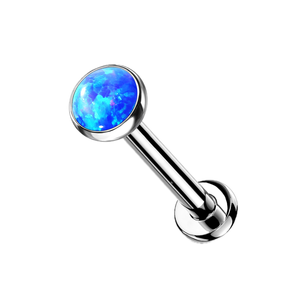 Opal Orb Titanium Flatback Stud
