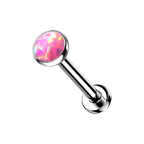 Opal Orb Titanium Flatback Stud