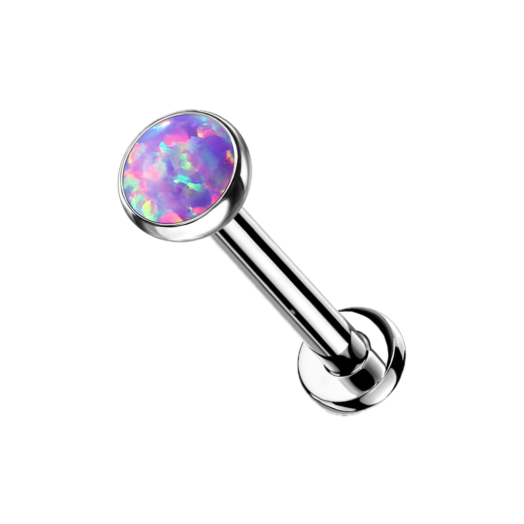 Opal Orb Titanium Flatback Stud