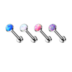 Opal Orb Titanium Flatback Stud