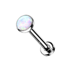 Opal Orb Titanium Flatback Stud