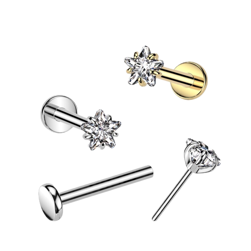 Starlet Titanium Flatback Stud