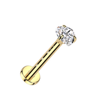 Sparkle Heart Titanium Flatback Stud