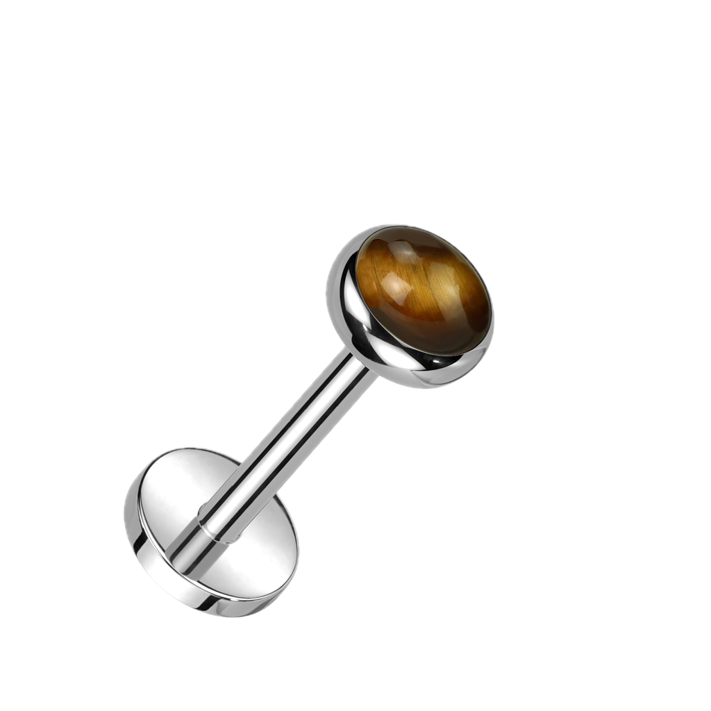 Earth Stone Titanium Flatback Stud