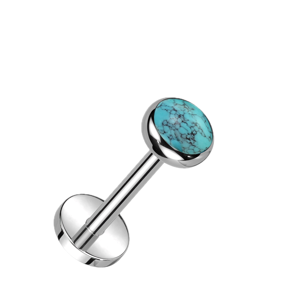 Earth Stone Titanium Flatback Stud