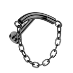 Chain Charm Titanium Flatback Stud