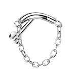 Chain Charm Titanium Flatback Stud