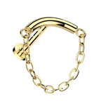 Chain Charm Titanium Flatback Stud