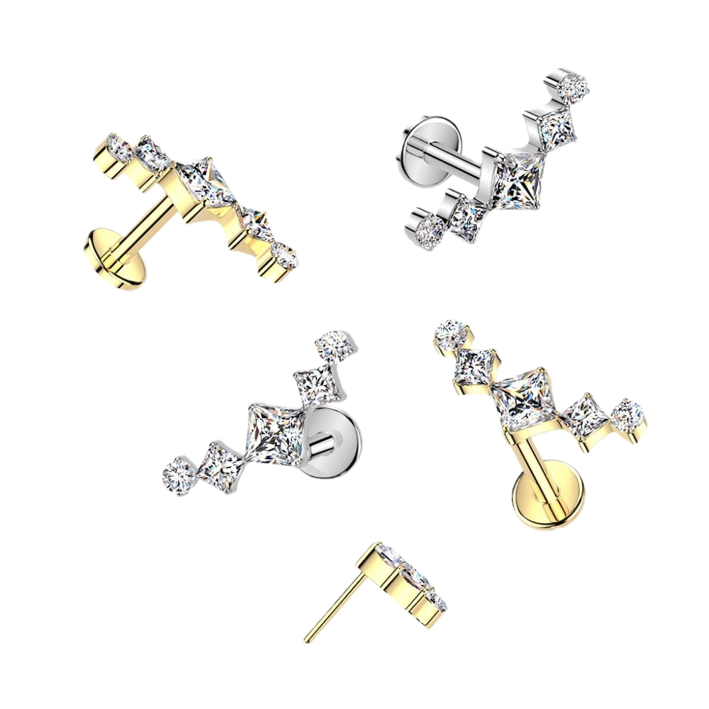 Sparkle Fan Titanium Flatback Stud