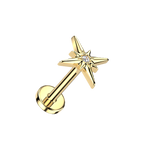 Starburst Glow Titanium Flatback Stud