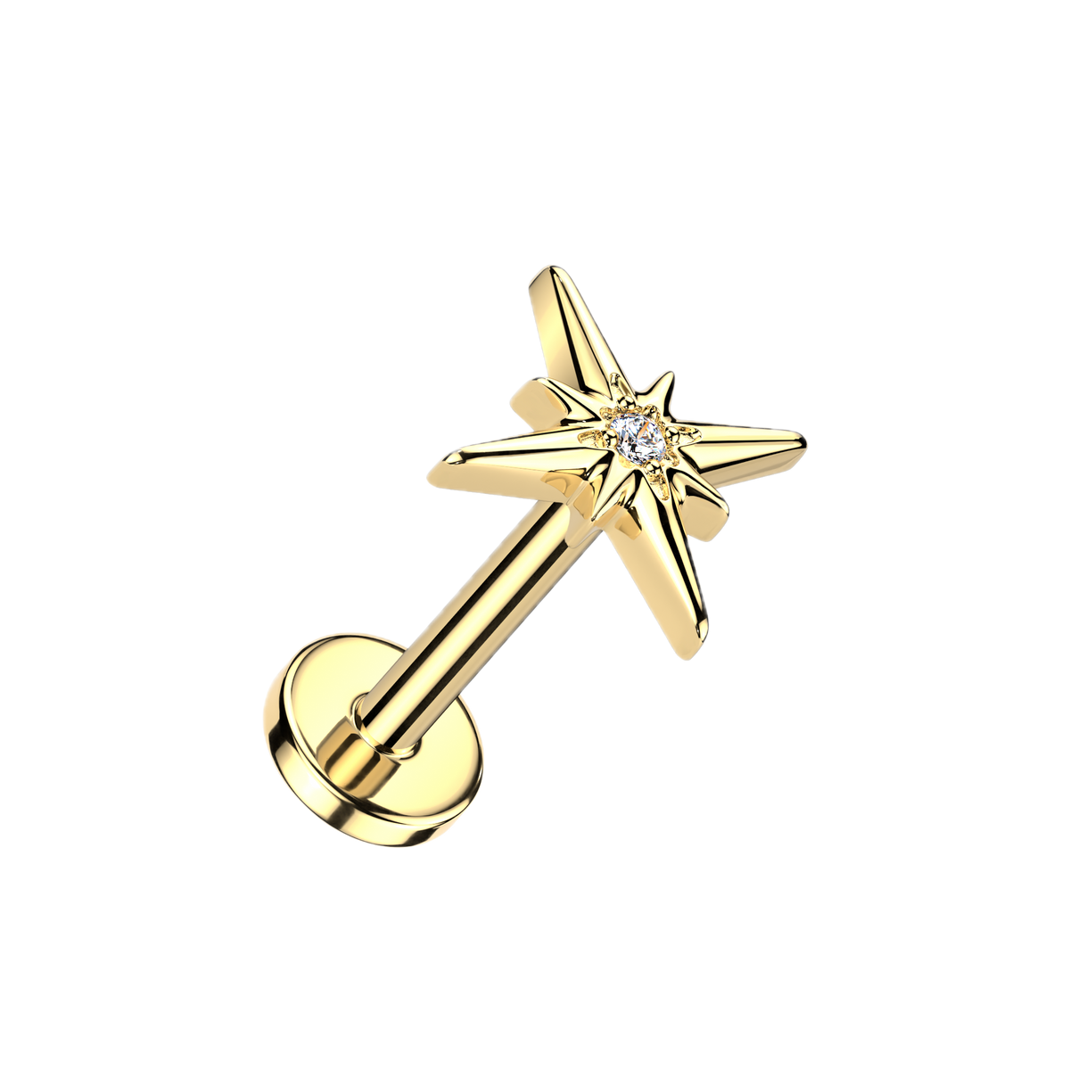 Starburst Glow Titanium Flatback Stud