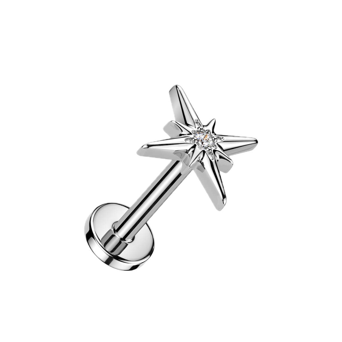 Starburst Glow Titanium Flatback Stud