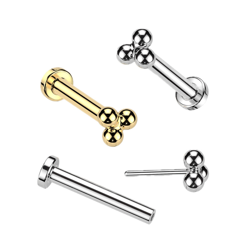 Trinity Dot Titanium Flatback Stud