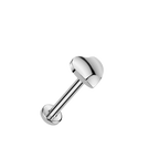 Puffy Heart Titanium Flatback Stud