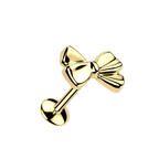Little Ribbon Titanium Flatback Stud