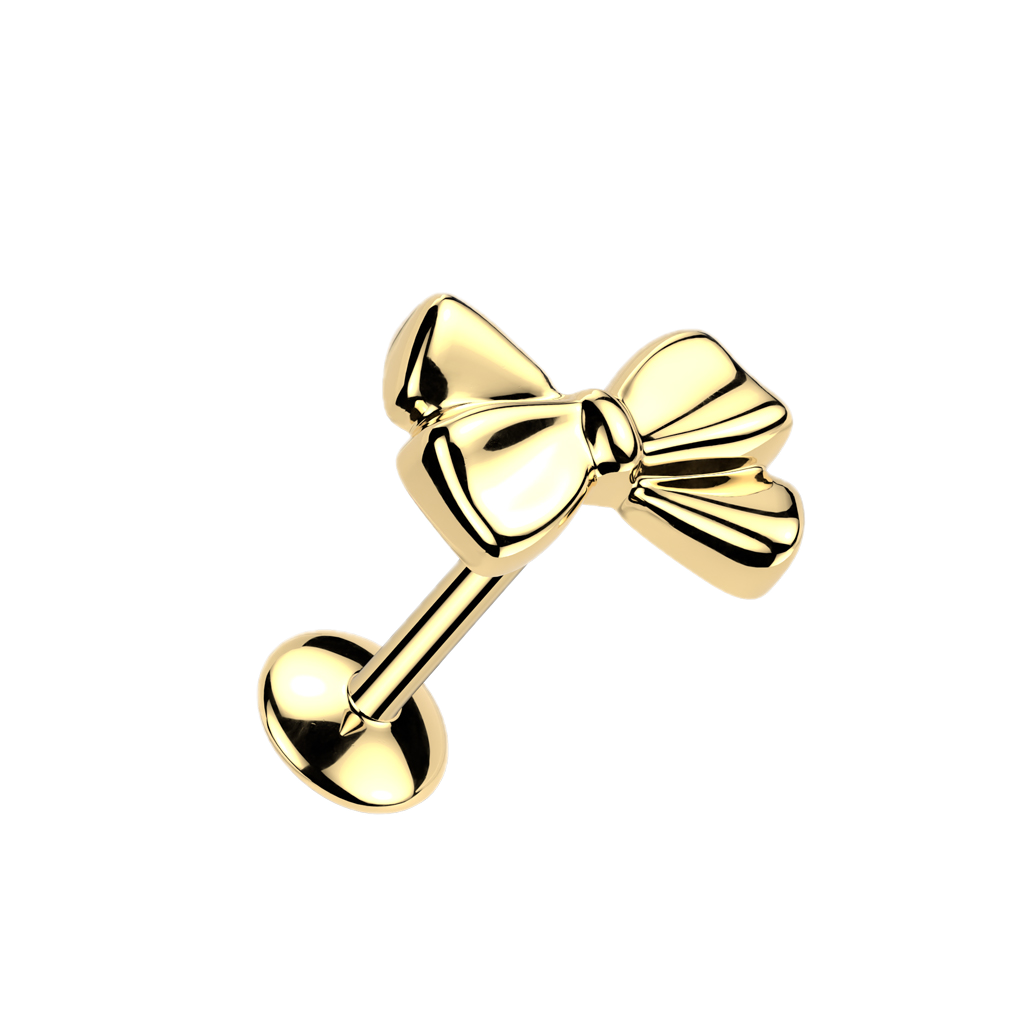 Little Ribbon Titanium Flatback Stud