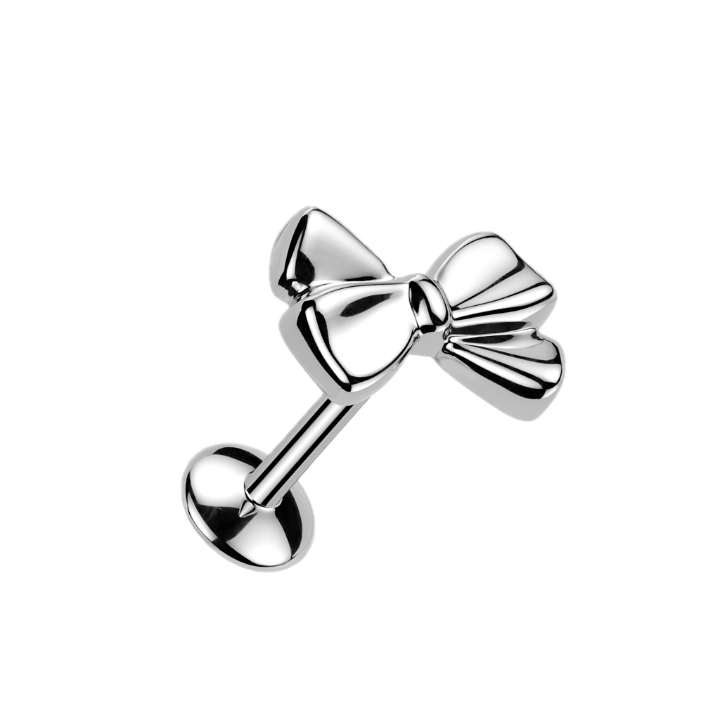 Little Ribbon Titanium Flatback Stud