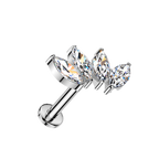 Fan Spark Titanium Flatback Stud