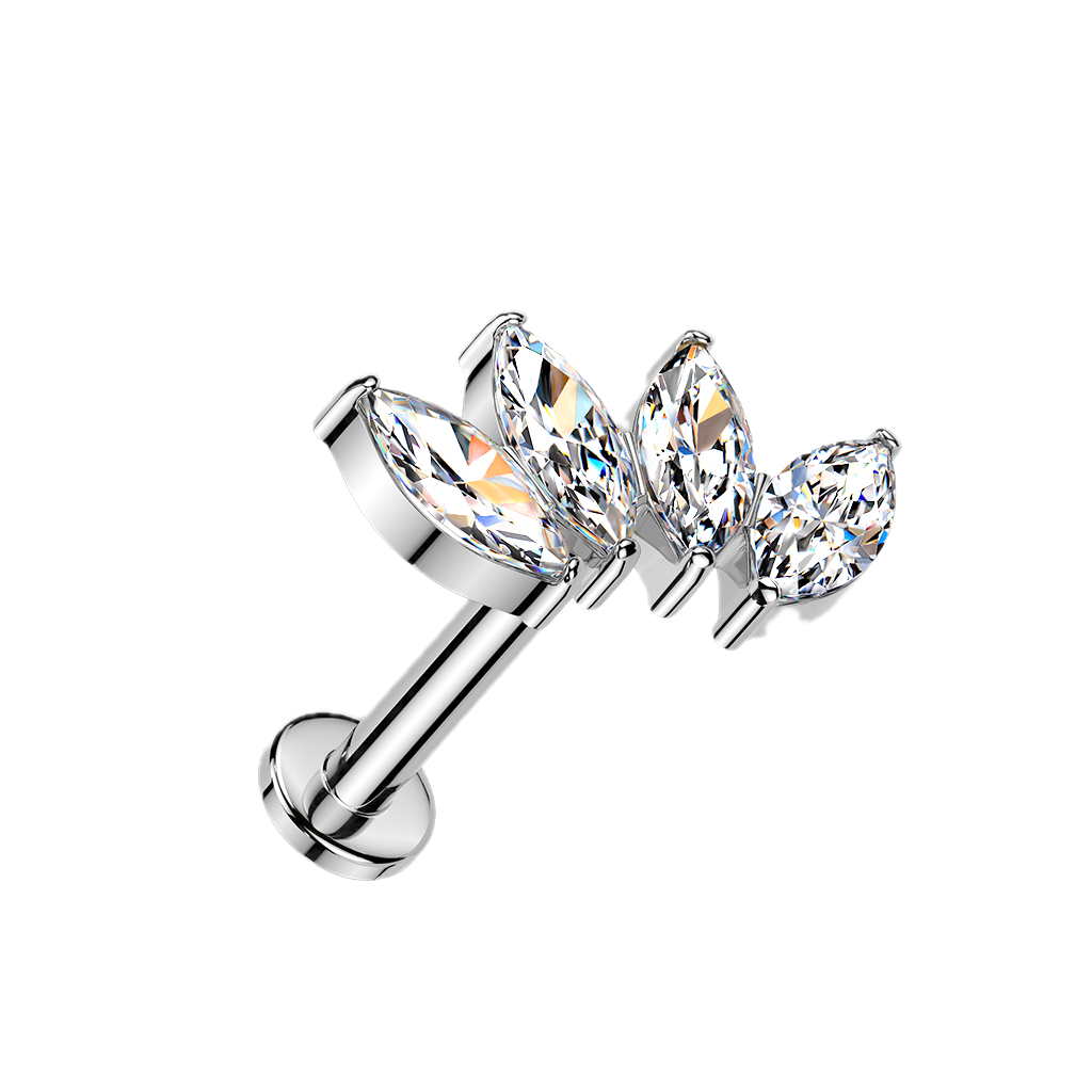Fan Spark Titanium Flatback Stud