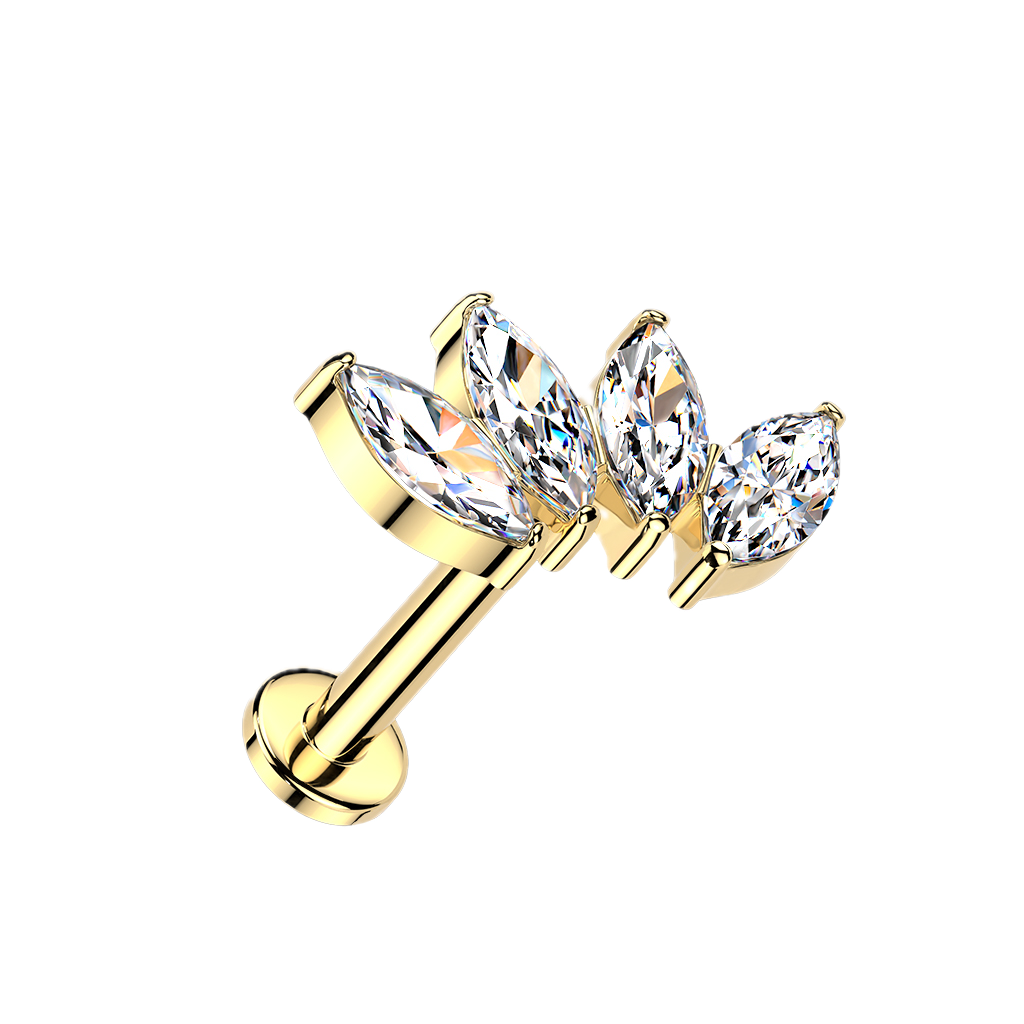 Fan Spark Titanium Flatback Stud