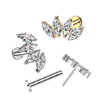 Fan Spark Titanium Flatback Stud