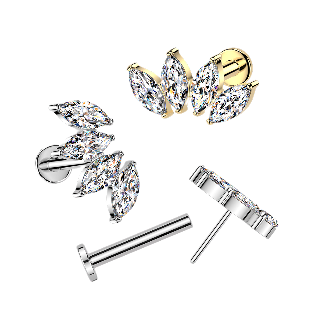 Fan Spark Titanium Flatback Stud