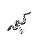 Slither Titanium Flatback Stud