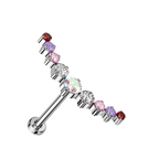 Sparkle Curve Titanium Flatback Stud