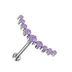 Sparkle Curve Titanium Flatback Stud