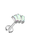 Baguette Trio Titanium Flatback Stud