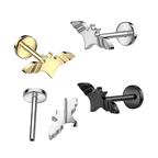 Little Bat Titanium Flatback Stud
