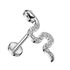 Glimmer Snake Titanium Flatback Stud