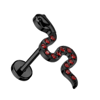 Glimmer Snake Titanium Flatback Stud