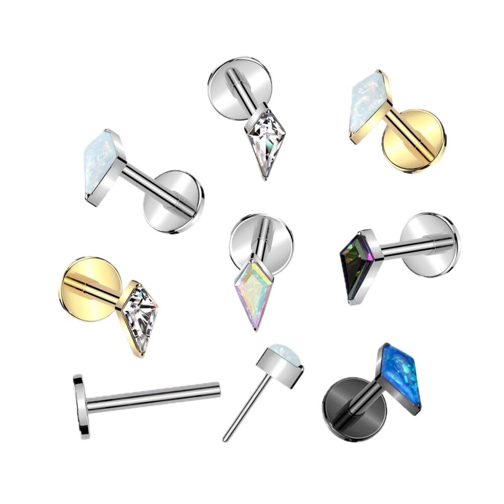 Spearhead Titanium Flatback Stud