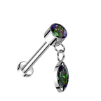 Twinkle Drop Titanium Flatback Stud