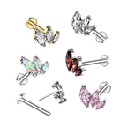 Marquise Trio Titanium Flatback Stud
