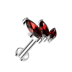 Marquise Trio Titanium Flatback Stud