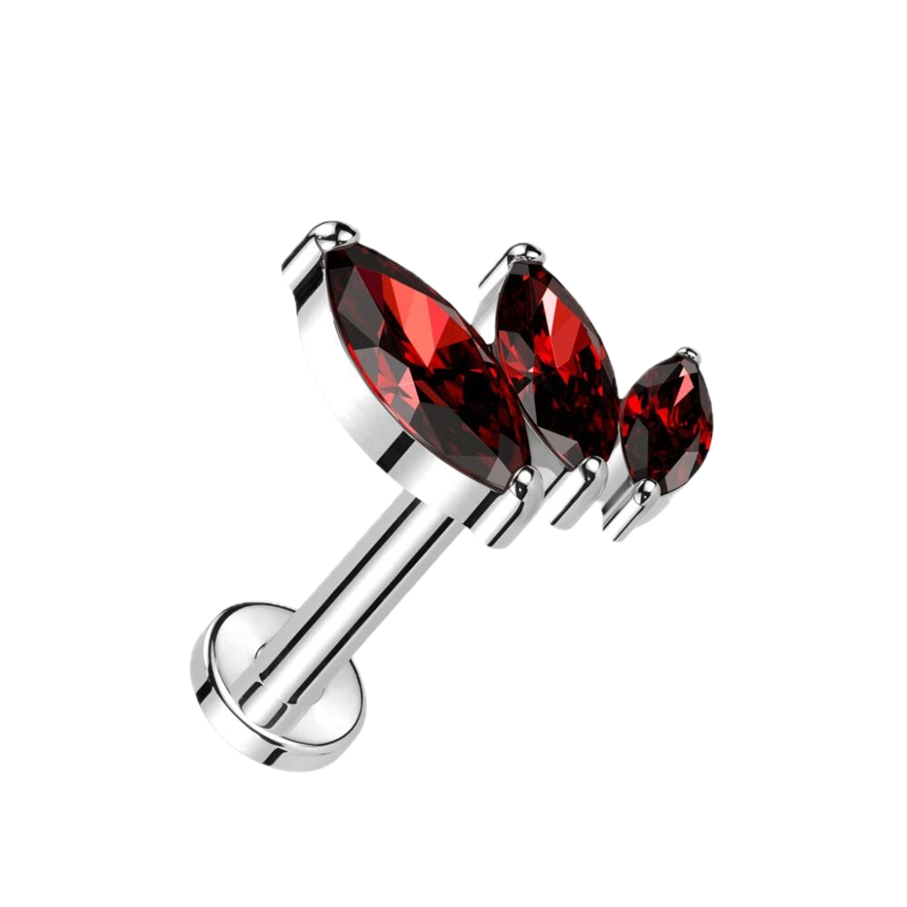 Marquise Trio Titanium Flatback Stud