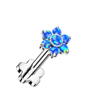 Opal Bloom Titanium Flatback Stud
