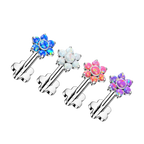 Opal Bloom Titanium Flatback Stud