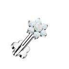 Opal Bloom Titanium Flatback Stud