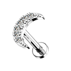 Crescent Glow Flatback Stud