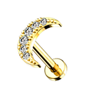 Crescent Glow Flatback Stud