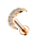 Crescent Glow Flatback Stud